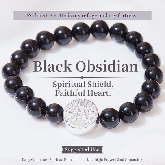 Black Obsidian Bracelet | Spiritual Protection & Grounding