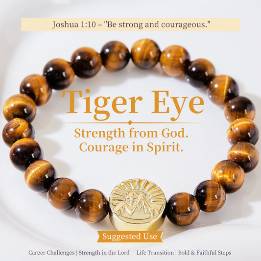 Tiger Eye Bracelet | Courage & Strength in Faith